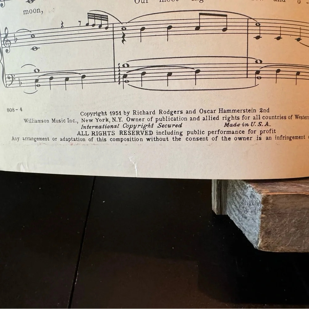 VINTAGE “We Kiss in a Shadow” Sheet Music | Piano & Voice | The King and I - Picture 3 of 5